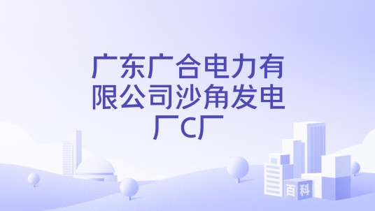广东广合电力有限公司沙角发电厂C厂