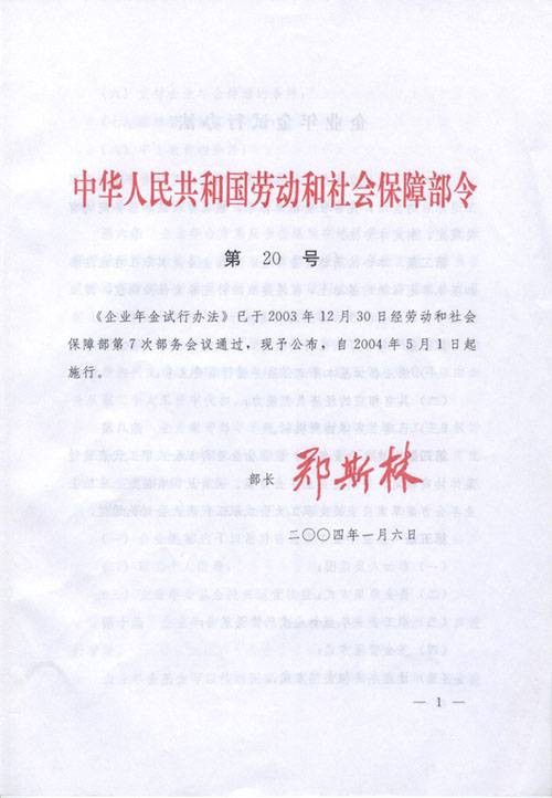 企业年金试行办法