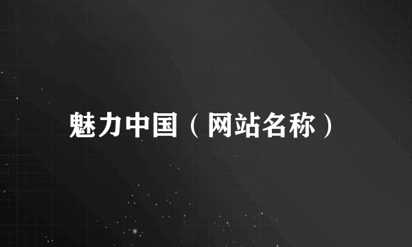 魅力中国(网站名称)
