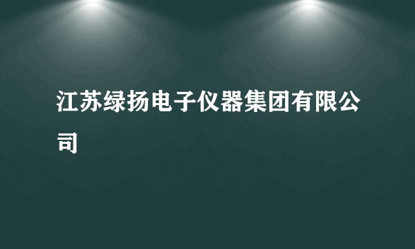 江苏绿扬电子仪器集团有限公司