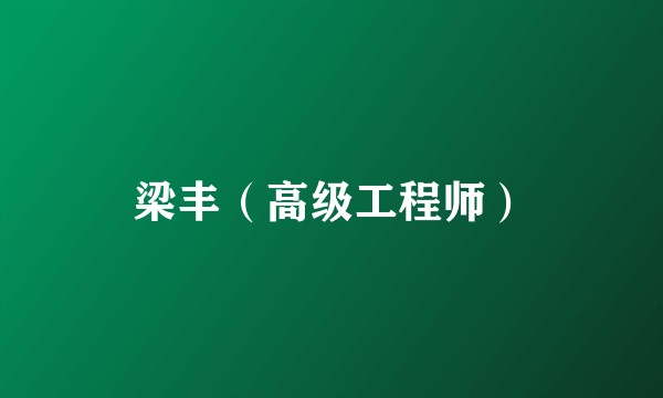 梁丰（高级工程师）