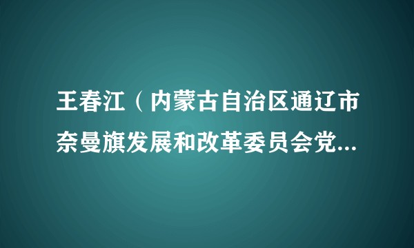 王春江（内蒙古自治区通辽市奈曼旗发展和改革委员会党组书记、主任）