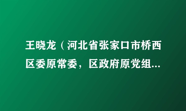 王晓龙（河北省张家口市桥西区委原常委，区政府原党组副书记、常务副区长）