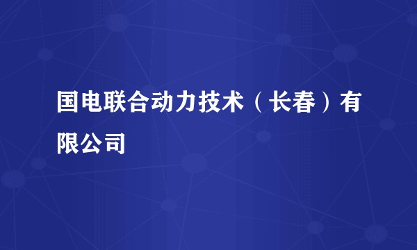 国电联合动力技术（长春）有限公司