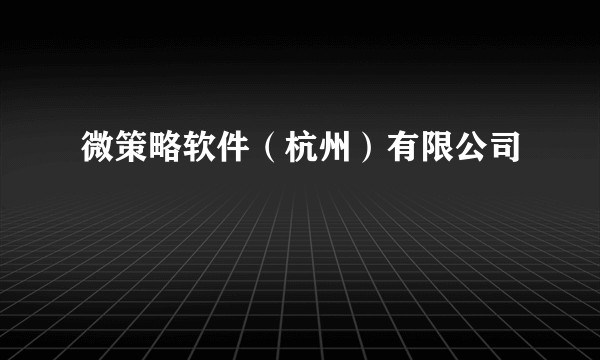 微策略软件（杭州）有限公司