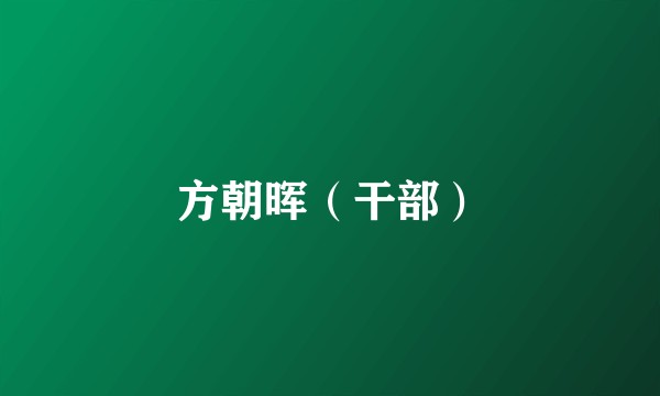 方朝晖（干部）
