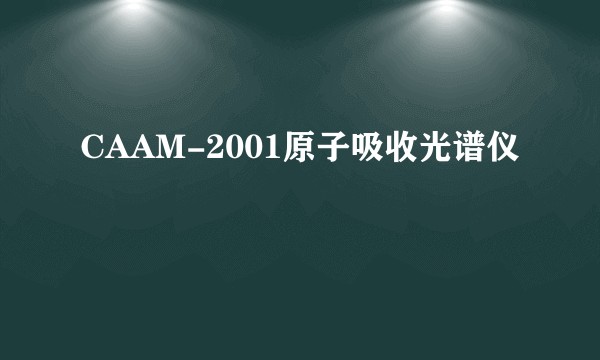 CAAM-2001原子吸收光谱仪