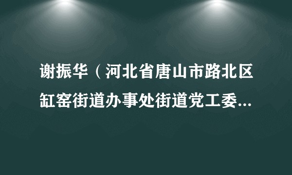 谢振华（河北省唐山市路北区缸窑街道办事处街道党工委副书记、办事处主任）