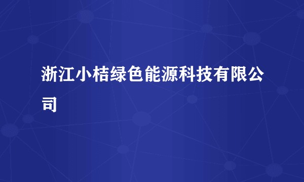 浙江小桔绿色能源科技有限公司