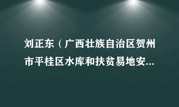 刘正东（广西壮族自治区贺州市平桂区水库和扶贫易地安置中心副主任）