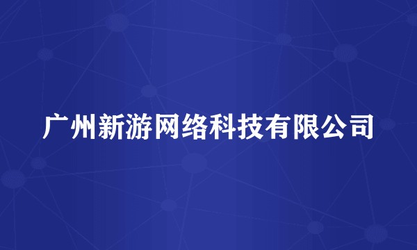 广州新游网络科技有限公司