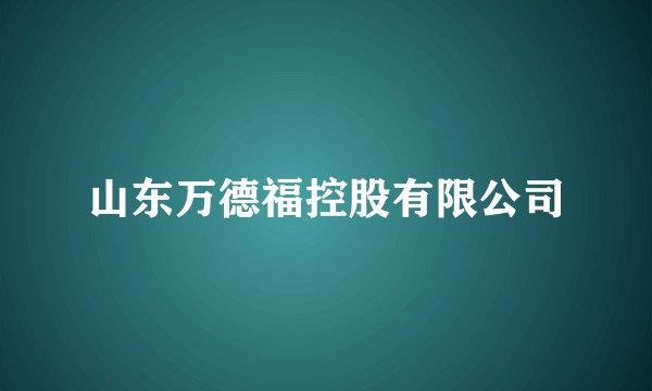 山东万德福控股有限公司