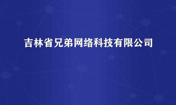 吉林省兄弟网络科技有限公司