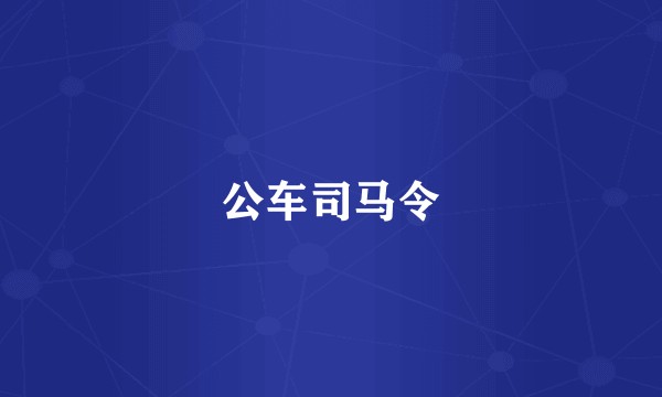 公车司马令