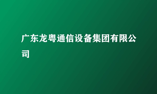 广东龙粤通信设备集团有限公司