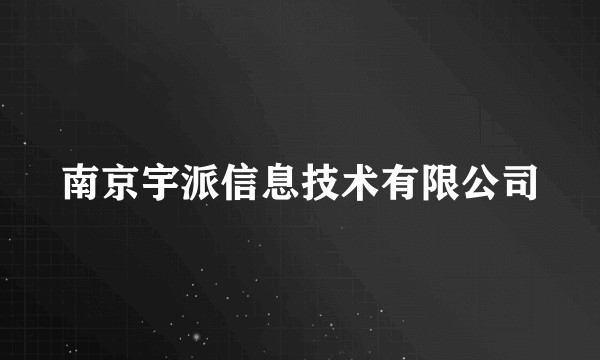 南京宇派信息技术有限公司