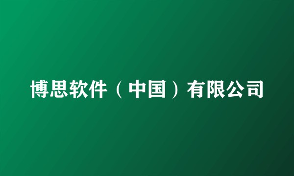 博思软件（中国）有限公司