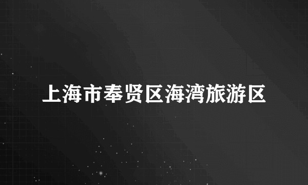 上海市奉贤区海湾旅游区