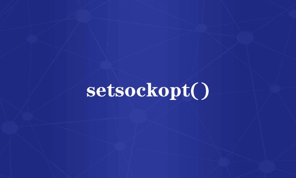 setsockopt()