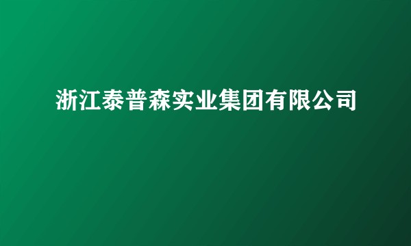浙江泰普森实业集团有限公司