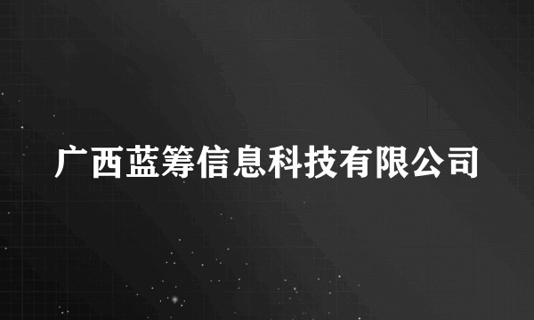 广西蓝筹信息科技有限公司