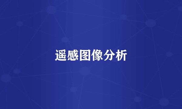 遥感图像分析