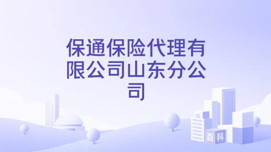 保通保险代理有限公司山东分公司