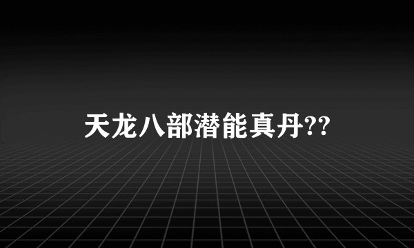 天龙八部潜能真丹??