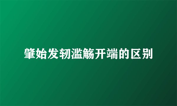 肇始发轫滥觞开端的区别