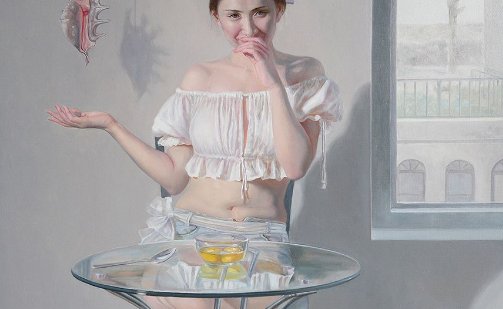 油画作品双蛋黄