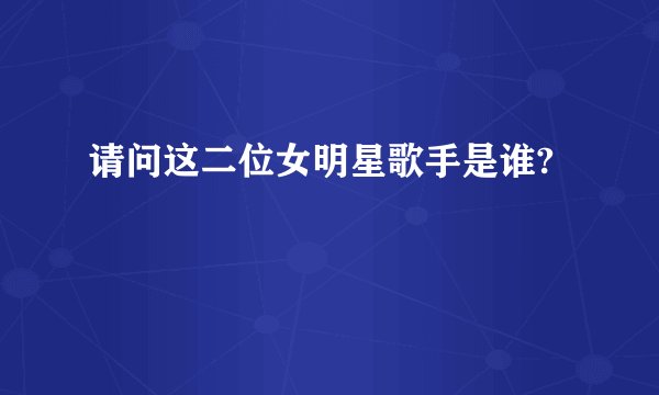 请问这二位女明星歌手是谁?