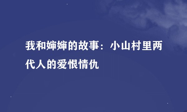 我和婶婶的故事：小山村里两代人的爱恨情仇