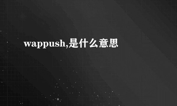 wappush,是什么意思