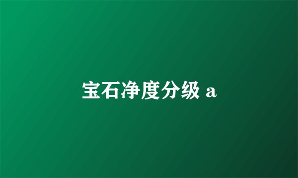 宝石净度分级 a