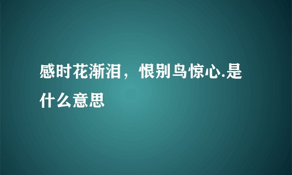 感时花渐泪，恨别鸟惊心.是什么意思