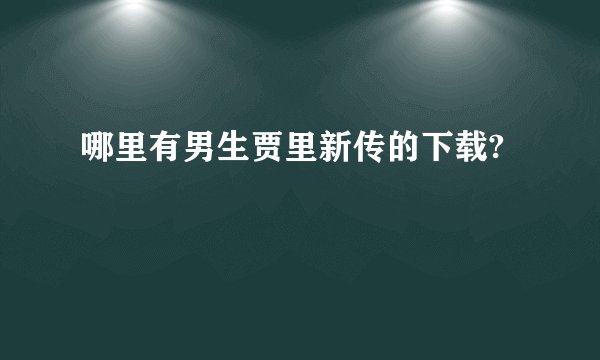 哪里有男生贾里新传的下载?