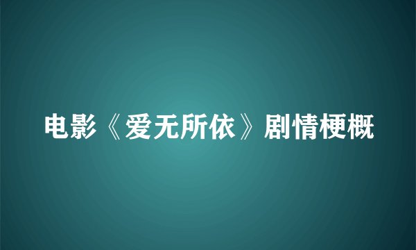 电影《爱无所依》剧情梗概