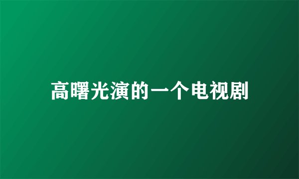 高曙光演的一个电视剧