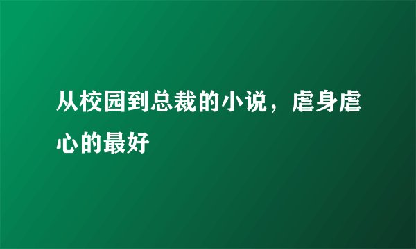 从校园到总裁的小说，虐身虐心的最好