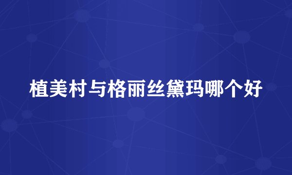 植美村与格丽丝黛玛哪个好