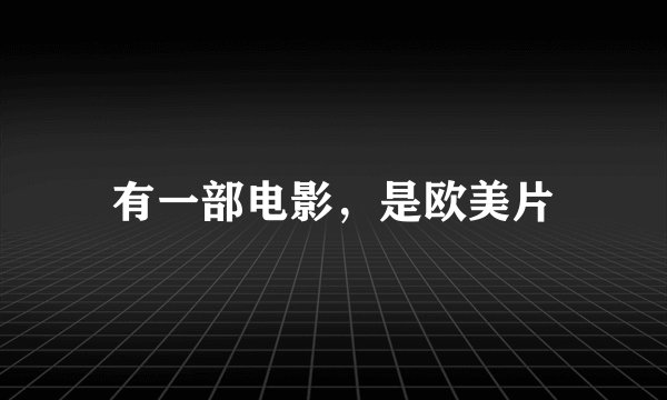 有一部电影，是欧美片