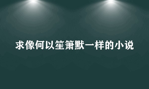 求像何以笙箫默一样的小说