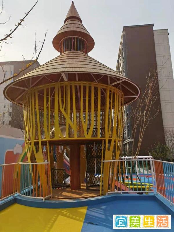 浙江宁波木制组合滑梯厂家_绍兴户外拓展训练设备定制