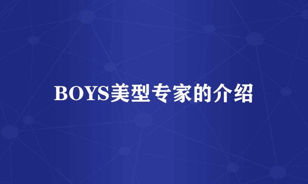 BOYS美型专家的介绍