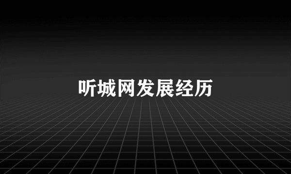 听城网发展经历