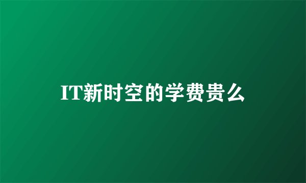 IT新时空的学费贵么