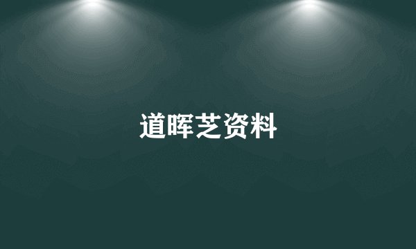道晖芝资料