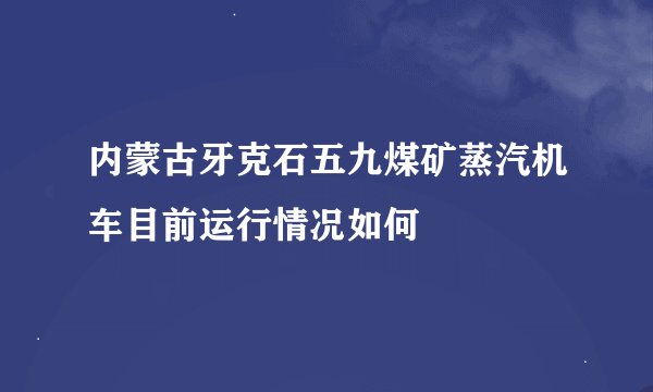 内蒙古牙克石五九煤矿蒸汽机车目前运行情况如何