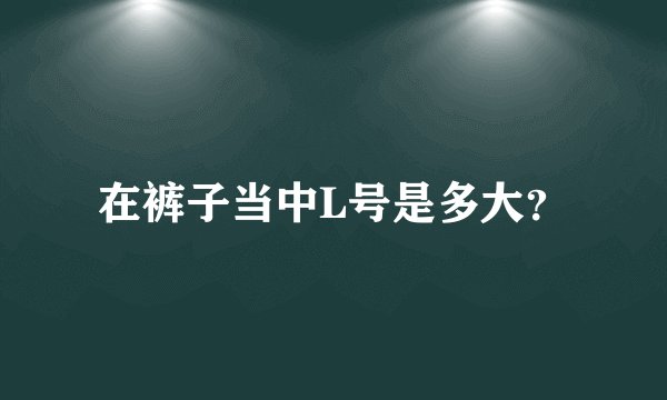 在裤子当中L号是多大？