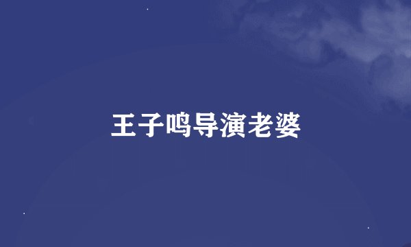 王子鸣导演老婆
